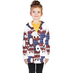 Us Flag Flower Sunshine Flag America Usa Kids  Double Breasted Button Coat by Wegoenart