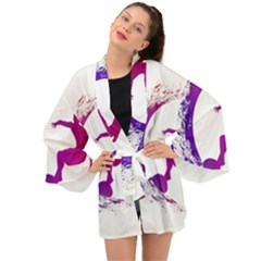 Wave Surfer Surfing Sport Athlete Water Sea Long Sleeve Kimono by Wegoenart