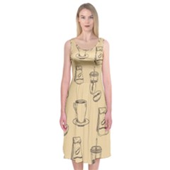 Coffee-56 Midi Sleeveless Dress by nateshop