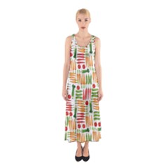 Vegetables Sleeveless Maxi Dress by SychEva