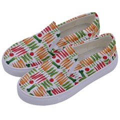 Vegetables Kids  Canvas Slip Ons by SychEva