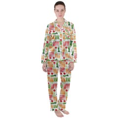 Vegetables Women s Long Sleeve Satin Pajamas Set	 by SychEva