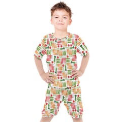 Vegetables Kids  Tee And Shorts Set by SychEva