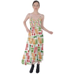 Vegetables Tie Back Maxi Dress by SychEva