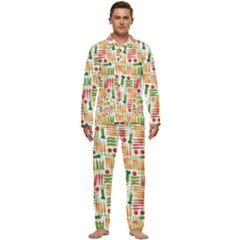 Vegetables Men s Long Sleeve Velvet Pocket Pajamas Set by SychEva