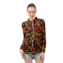 Vegetable Long Sleeve Chiffon Shirt View1