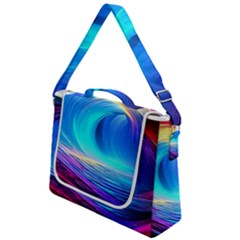 Art Fantasy Painting Colorful Pattern Design Box Up Messenger Bag by Ravend