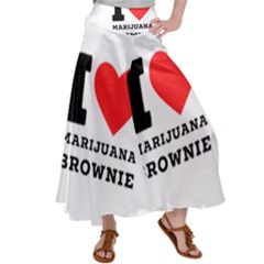 I Love Marijuana Brownie Women s Satin Palazzo Pants by ilovewhateva