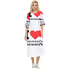 I Love Marijuana Brownie Double Cuff Midi Dress by ilovewhateva