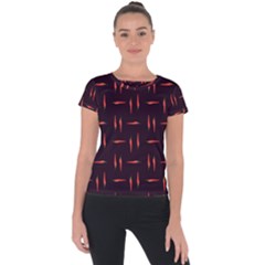 Hot Peppers Short Sleeve Sports Top  by SychEva