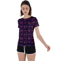 Hot Peppers Back Circle Cutout Sports Tee by SychEva