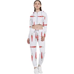 Pepper Cropped Zip Up Lounge Set by SychEva