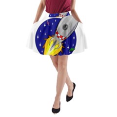 Rocket Ship Launch Vehicle Moon A-line Pocket Skirt by Salman4z