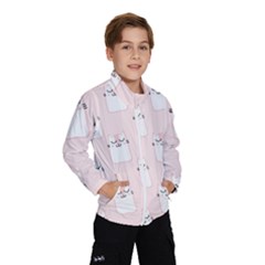 Pattern Pink Cute Sweet Fur Cats Kids  Windbreaker by Salman4z