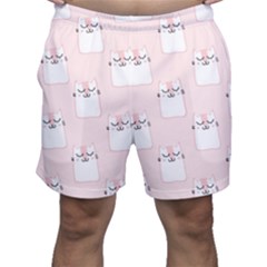 Pattern Pink Cute Sweet Fur Cats Men s Shorts by Salman4z