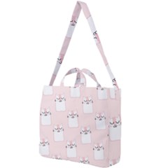 Pattern Pink Cute Sweet Fur Cats Square Shoulder Tote Bag by Salman4z