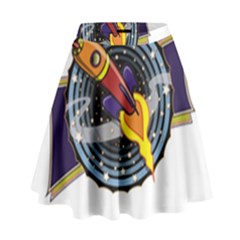 Rocket Space Clipart Illustrator High Waist Skirt by Salman4z