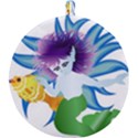 Mermaid Fantasy Undersea Merman Round Trivet View1