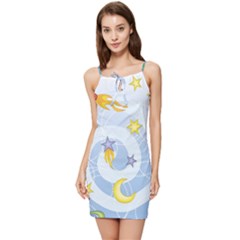 Science Fiction Outer Space Summer Tie Front Dress by Salman4z