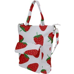 Seamless Pattern Fresh Strawberry Shoulder Tote Bag by Salman4z