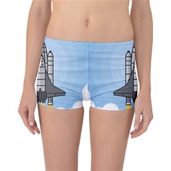 Rocket Shuttle Spaceship Science Reversible Boyleg Bikini Bottoms by Salman4z