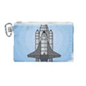 Rocket Shuttle Spaceship Science Canvas Cosmetic Bag (Medium) View1