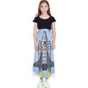 Rocket Shuttle Spaceship Science Kids  Flared Maxi Skirt View1