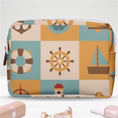 Nautical Elements Collection Make Up Pouch (medium) by Salman4z