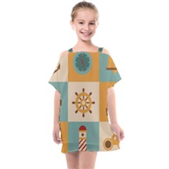 Nautical Elements Collection Kids  One Piece Chiffon Dress by Salman4z