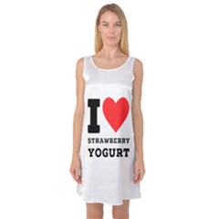 I Love Strawberry Yogurt Sleeveless Satin Nightdress by ilovewhateva