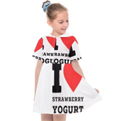 I Love Strawberry Yogurt Kids  Sailor Dress by ilovewhateva