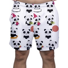 Playing Panda Cartoon Men s Shorts by Salman4z