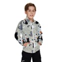 Cute Cat Seamless Pattern Kids  Windbreaker View1