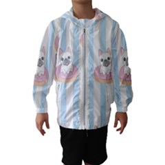 French Bulldog Dog Seamless Pattern Kids  Hooded Windbreaker by Salman4z