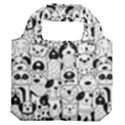 Seamless-pattern-with-black-white-doodle-dogs Premium Foldable Grocery Recycle Bag View2