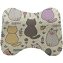 Funny Cartoon Cats Seamless Pattern Head Support Cushion View1