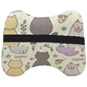 Funny Cartoon Cats Seamless Pattern Head Support Cushion View2