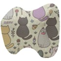 Funny Cartoon Cats Seamless Pattern Head Support Cushion View4