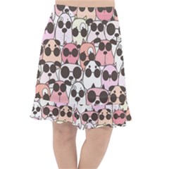 Cute-dog-seamless-pattern-background Fishtail Chiffon Skirt by Salman4z