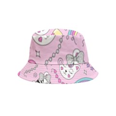 Beautiful-cute-animals-pattern-pink Inside Out Bucket Hat (kids) by Salman4z