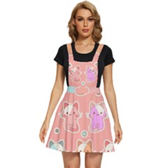 Cute-kawaii-kittens-seamless-pattern Apron Dress by Salman4z