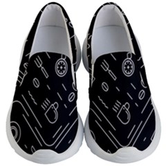 Coffee-background Kids Lightweight Slip Ons by Salman4z