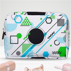 Geometric-shapes-background Make Up Pouch (medium) by Salman4z