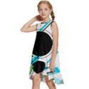 Geometric-shapes-background Kids  Frill Swing Dress View2