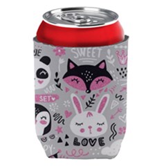 Big-set-with-cute-cartoon-animals-bear-panda-bunny-penguin-cat-fox Can Holder by Salman4z