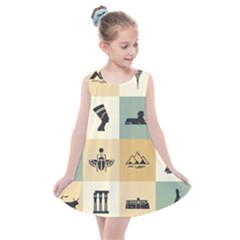 Egyptian-flat-style-icons Kids  Summer Dress by Salman4z