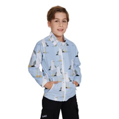 Cute-seagulls-seamless-pattern-light-blue-background Kids  Windbreaker by Salman4z