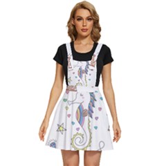 Seamless-pattern-cute-unicorn-cartoon-hand-drawn Apron Dress by Salman4z