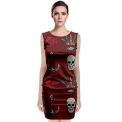 Tattoo-old-school-background-pattern Classic Sleeveless Midi Dress by Salman4z