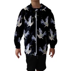 Crane Pattern Kids  Hooded Windbreaker by Salman4z